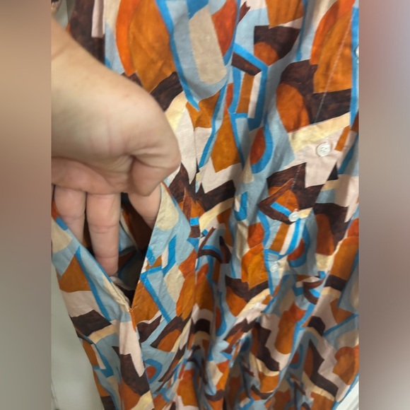 Marigold by Victoria Dunn Hurley City Scape Geometric Midi Dress Size Medium - Picture 9 of 11